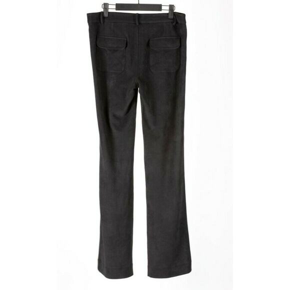 David Lerner Women Faux Leather Straight Leg Black Trousers Size L - Picture 2 of 2